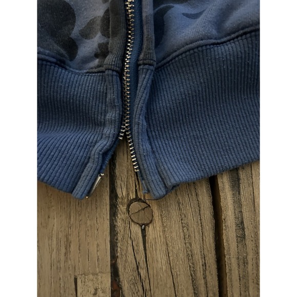 BAPE A Bathing Ape Full Zip Shark Hoodie Blue Camo WGM Youth Kids L Distressed* - Picture 11 of 12